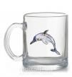 Чашка скляна Пастельный дельфин Прозорий фото