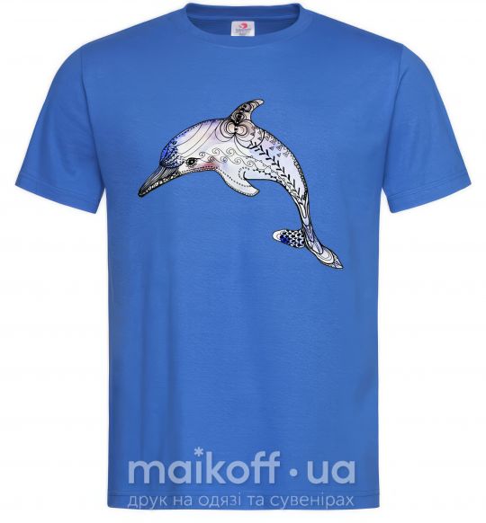 Мужская футболка Пастельный дельфин Ярко-синий фото