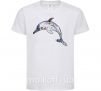Детская футболка Пастельный дельфин Белый фото