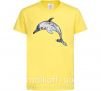 Детская футболка Пастельный дельфин Лимонный фото