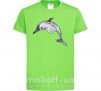 Детская футболка Пастельный дельфин Лаймовый фото