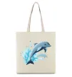 Эко-сумка Прижок дельфіна Бежевый фото