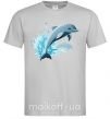 Мужская футболка Прыжок дельфина Серый фото