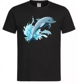 Чоловіча футболка Дельфін ілюстрація Червоний фото