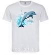 Мужская футболка Прыжок дельфина Белый фото