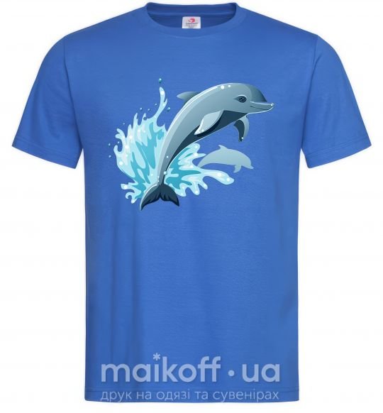 Мужская футболка Прыжок дельфина Ярко-синий фото