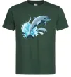 Чоловіча футболка Прижок дельфіна Темно-зелений фото