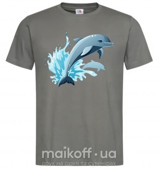 Мужская футболка Прыжок дельфина Графит фото