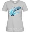 Жіноча футболка Прыжок дельфина Сірий фото