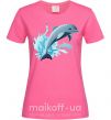 Жіноча футболка Прыжок дельфина Яскраво-рожевий фото