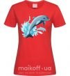 Жіноча футболка Прыжок дельфина Червоний фото