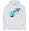 Чоловіча толстовка (худі) Прижок дельфіна Сірий меланж Чоловіча толстовка (худі) Прижок дельфіна Сірий меланж фото
