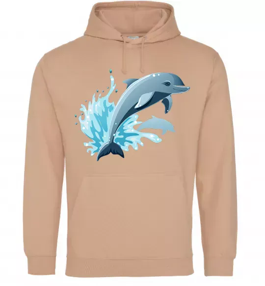 Чоловіча толстовка (худі) Прижок дельфіна Пісочний фото