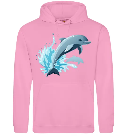 Жіноча толстовка (худі) Прижок дельфіна Рожевий фото