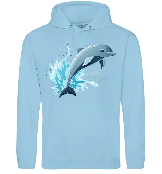 Жіноча толстовка (худі) Прижок дельфіна Блакитний фото