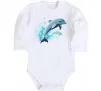 Детский боди Прижок дельфіна Белый фото