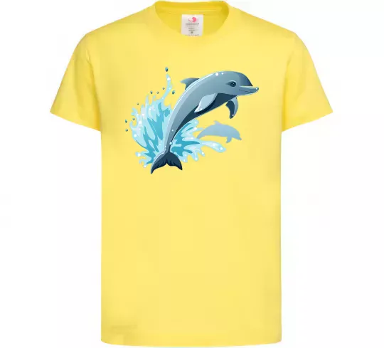 Дитяча футболка Прижок дельфіна Лимонний фото