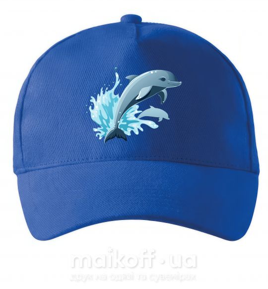 Кепка Прыжок дельфина Ярко-синий фото