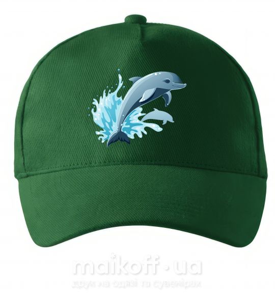 Кепка Прыжок дельфина Темно-зеленый фото