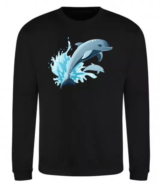 Свитшот Прижок дельфіна Черный фото