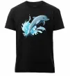 Чоловіча преміум футболка Прижок дельфіна Чорний фото