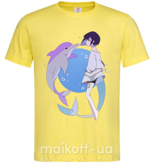 Чоловіча футболка Anime dolphin Лимонний фото