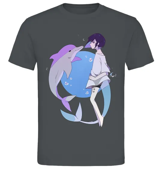 Мужская футболка Anime dolphin Графит фото