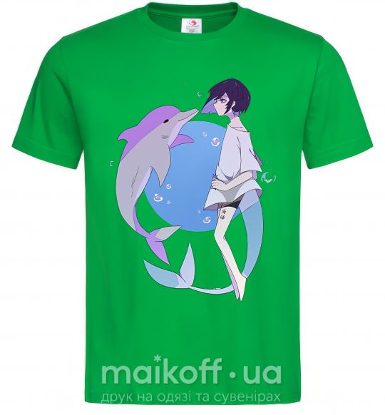 Чоловіча футболка Anime dolphin Зелений фото
