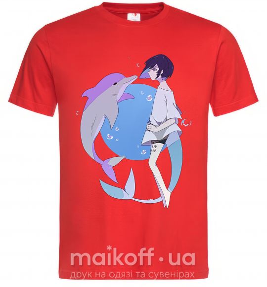 Чоловіча футболка Anime dolphin Червоний фото