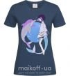 Жіноча футболка Anime dolphin Темно-синій фото