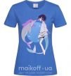 Жіноча футболка Anime dolphin Яскраво-синій фото