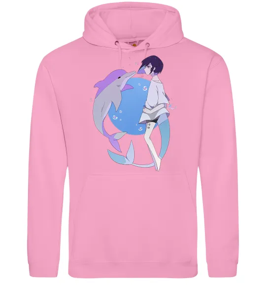 Женская толстовка (худи) Anime dolphin Розовый фото