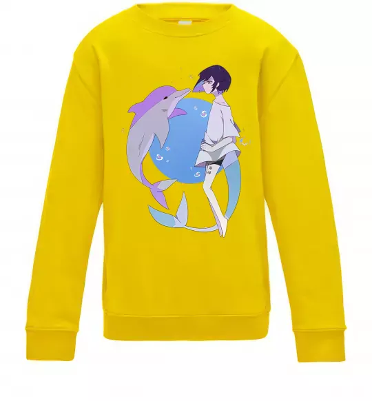Дитячий світшот Anime dolphin Сонячно жовтий фото