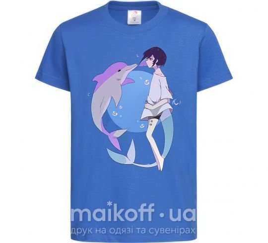 Дитяча футболка Anime dolphin Яскраво-синій фото