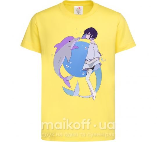 Дитяча футболка Anime dolphin Лимонний фото