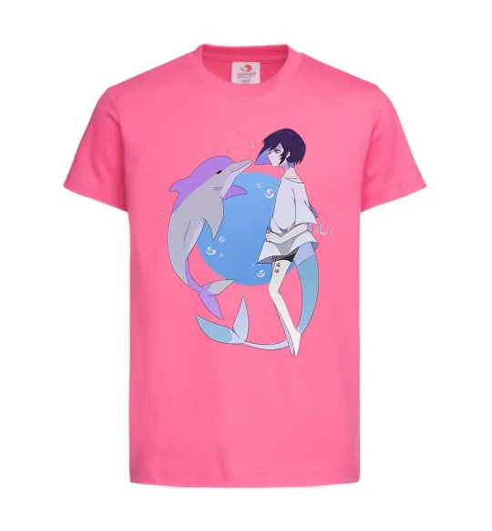 Детская футболка Anime dolphin Ярко-розовый фото