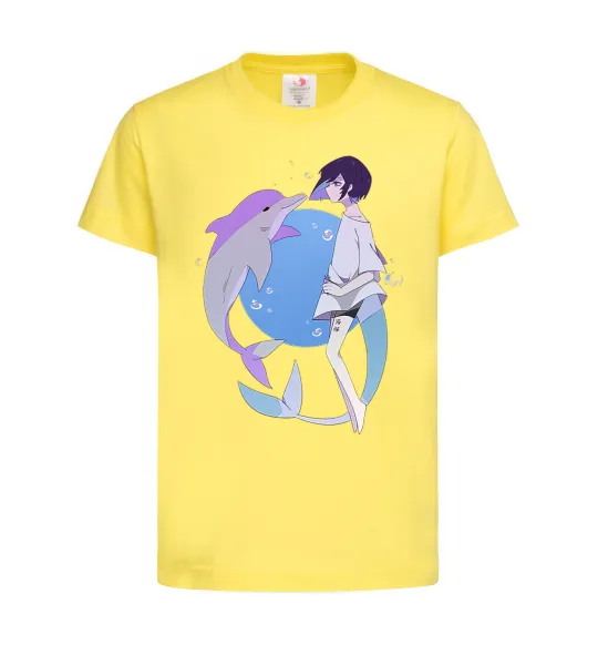 Детская футболка Anime dolphin Лимонный фото