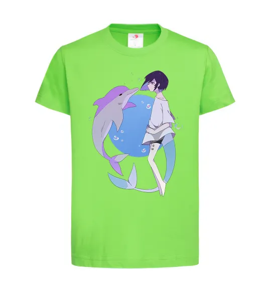 Детская футболка Anime dolphin Лаймовый фото