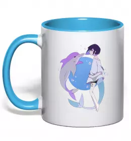 Чашка з кольоровою ручкою