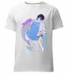 Чоловіча преміум футболка Anime dolphin Білий фото