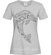 Жіноча футболка Detalized dolphin Сірий фото