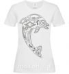 Жіноча футболка Detalized dolphin Білий фото