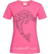 Жіноча футболка Detalized dolphin Яскраво-рожевий фото