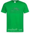 Мужская футболка Swimming dolphin Зеленый фото