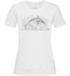 Жіноча футболка Swimming dolphin Білий фото