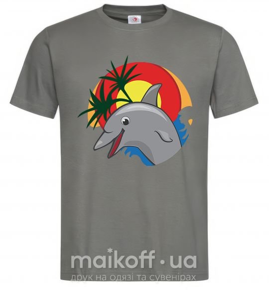 Чоловіча футболка Счастливый дельфин Графіт фото