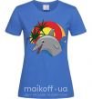 Жіноча футболка Счастливый дельфин Яскраво-синій фото