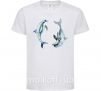 Детская футболка Пастельные дельфины Белый фото