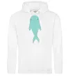 Чоловіча толстовка (худі) Блакитний дельфін Білий фото