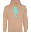 Чоловіча толстовка (худі) Блакитний дельфін Пісочний фото